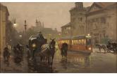 Czesław Wasilewski, 1875 Warszawa ? 1947 Łódź, Krakowskie Przedmieście w Warszawie - olej płótno, 45 x 70 cm sygn.l.d.: F. Zygmuntowicz  (SDA - 5/2014 r.) w. 10.000 PLN